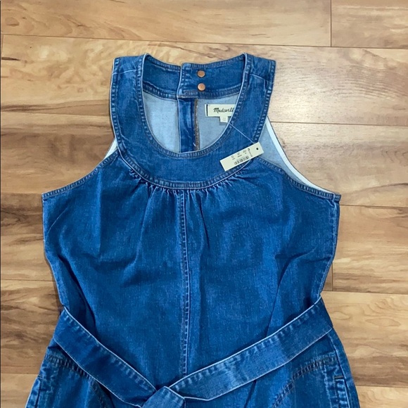 Madewell Denim Halter Wide-Leg Jumpsuit - Picture 3 of 8